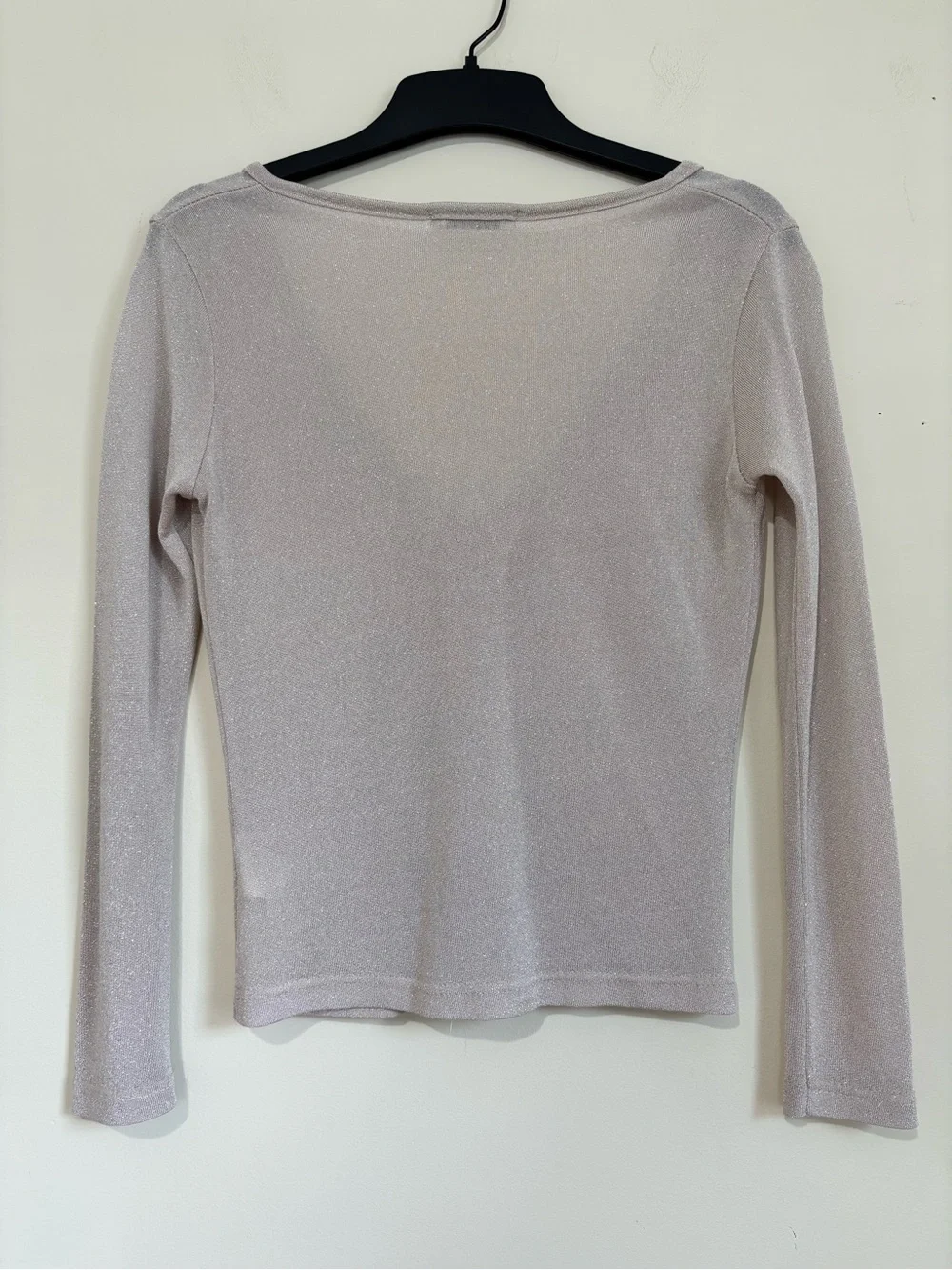 Vintage Benetton Formula 1 Metallic button up long sleeve sheer crop cardigan XS